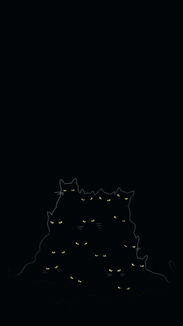 Black Cats iPhone Wallpaper