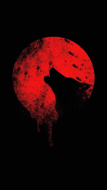 Blood Wolf iPhone Wallpaper