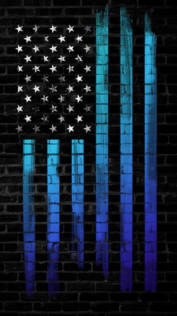 Dark Wall American Flag