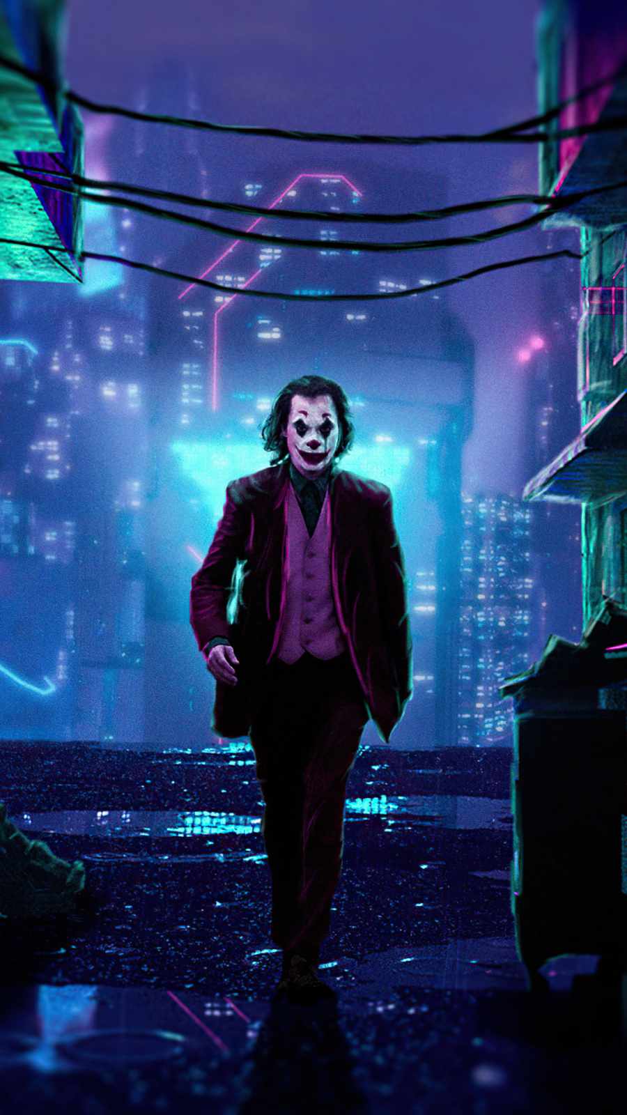 Joker x Cyberpunk iPhone Wallpaper