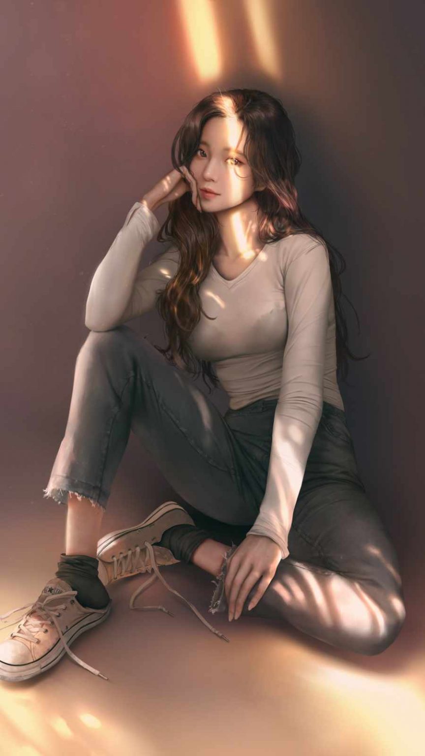 Korean Girl Posing iPhone Wallpaper iPhone Wallpapers