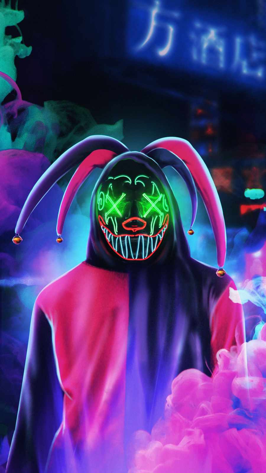 Neon Mask Clown
