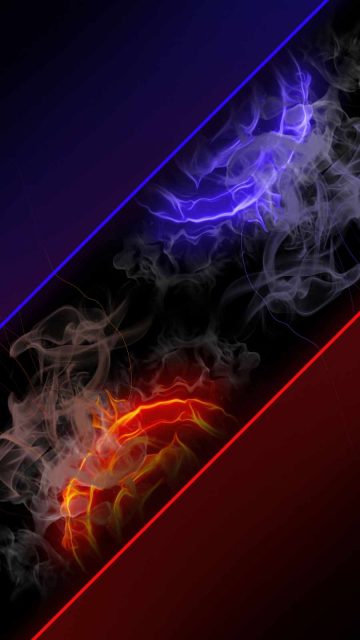 Neon Smoke iPhone Wallpaper