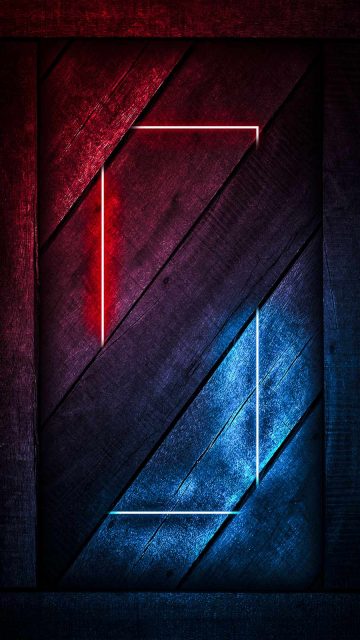 Neon Wood iPhone Wallpaper