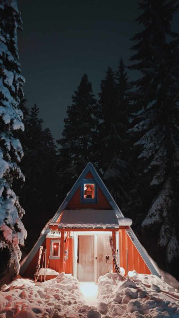 Snow House iPhone Wallpaper