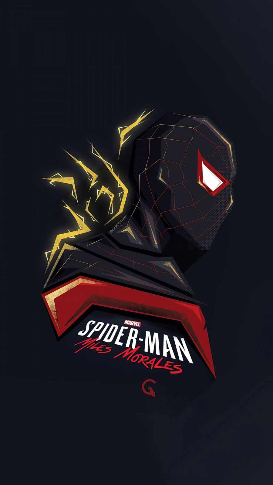 Spider Man Miles Morales Minimal Art