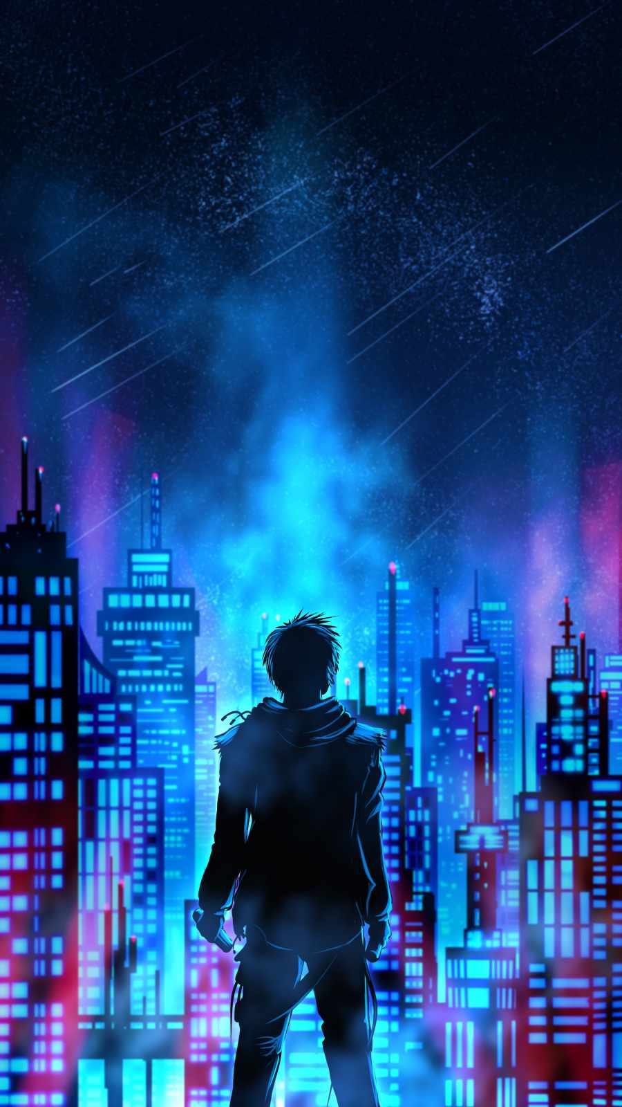Alone in City iPhone Wallpaper