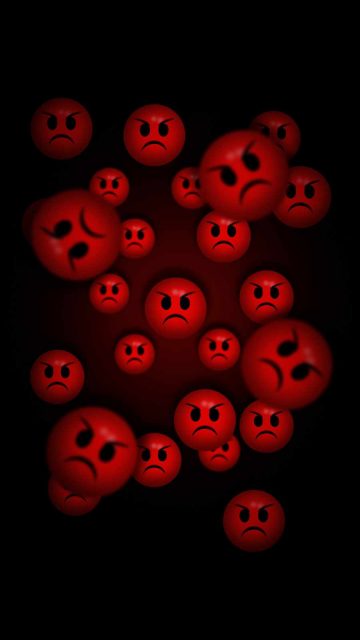 Angry Faces iPhone Wallpaper