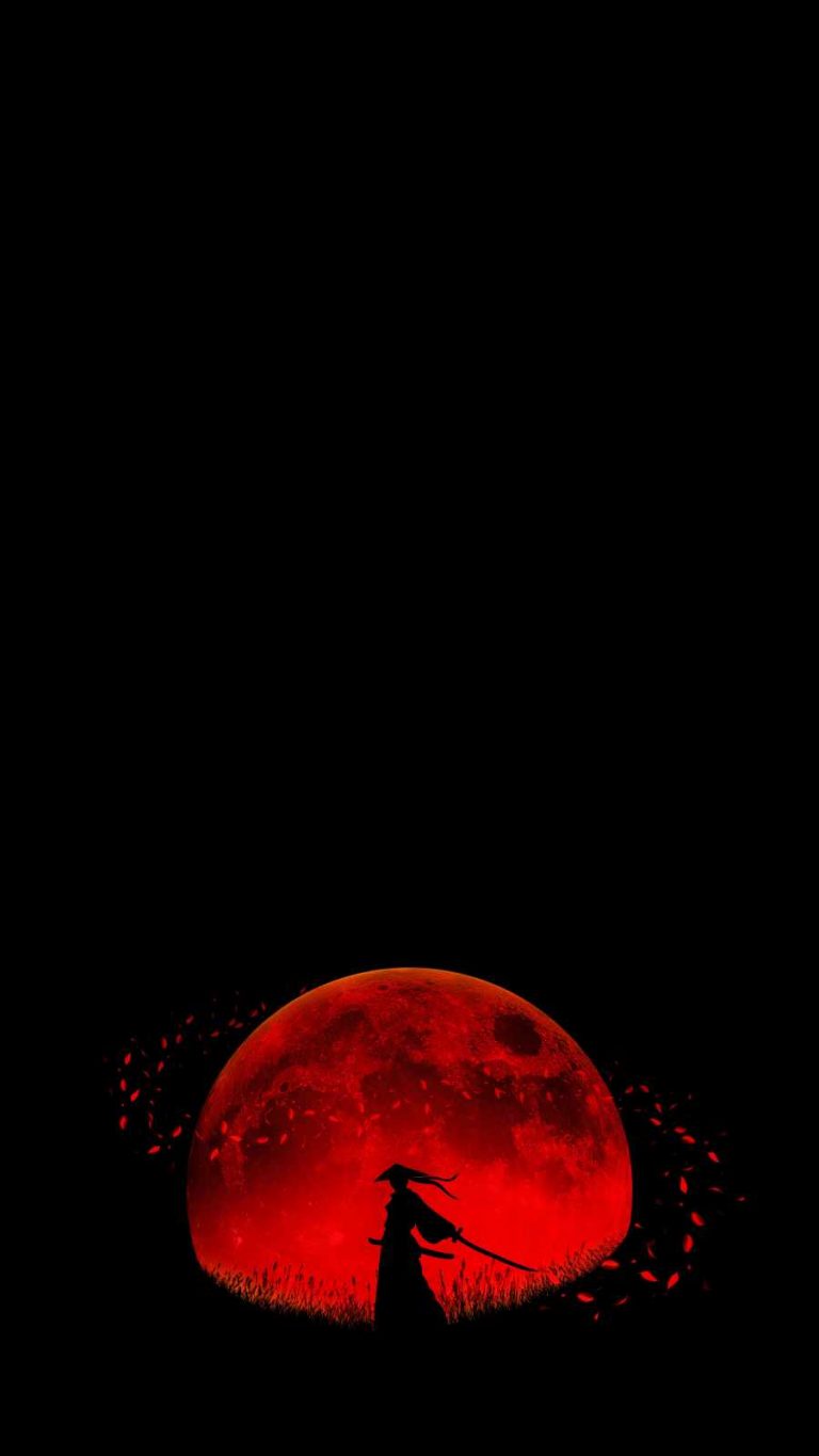 Blood Moon Samurai - iPhone Wallpapers