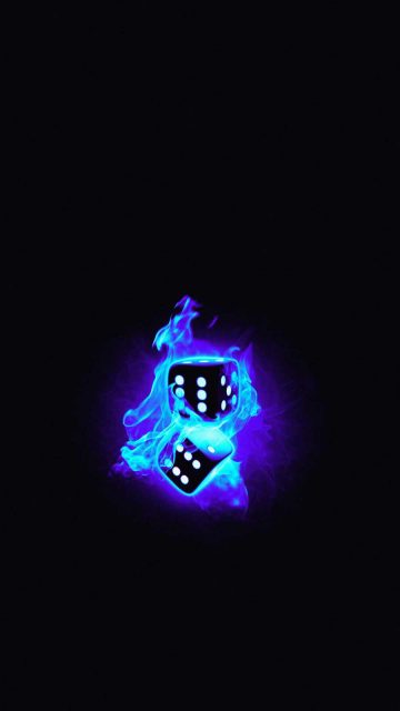 Burning Dices iPhone Wallpaper
