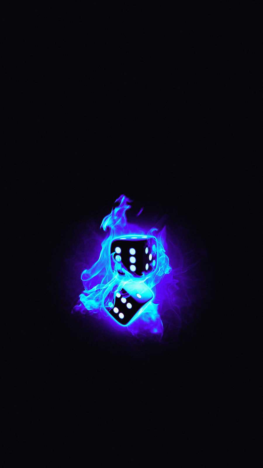 Burning Dices iPhone Wallpaper