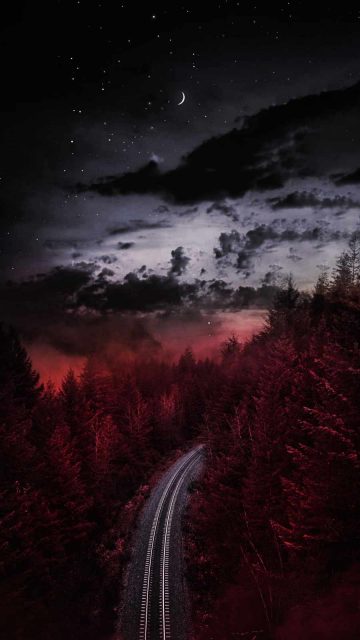 Cloudy Night Rail Road
