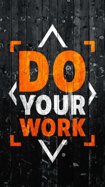 Do Your Work iPhone Wallpaper