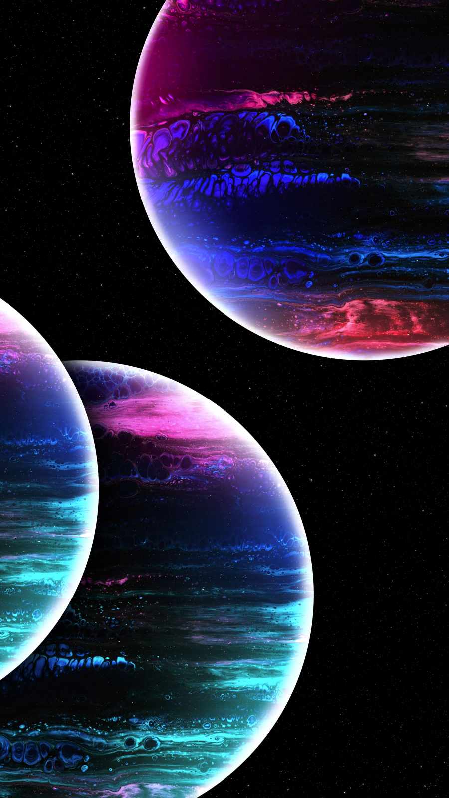 Extraterrestrial Planets iPhone Wallpaper