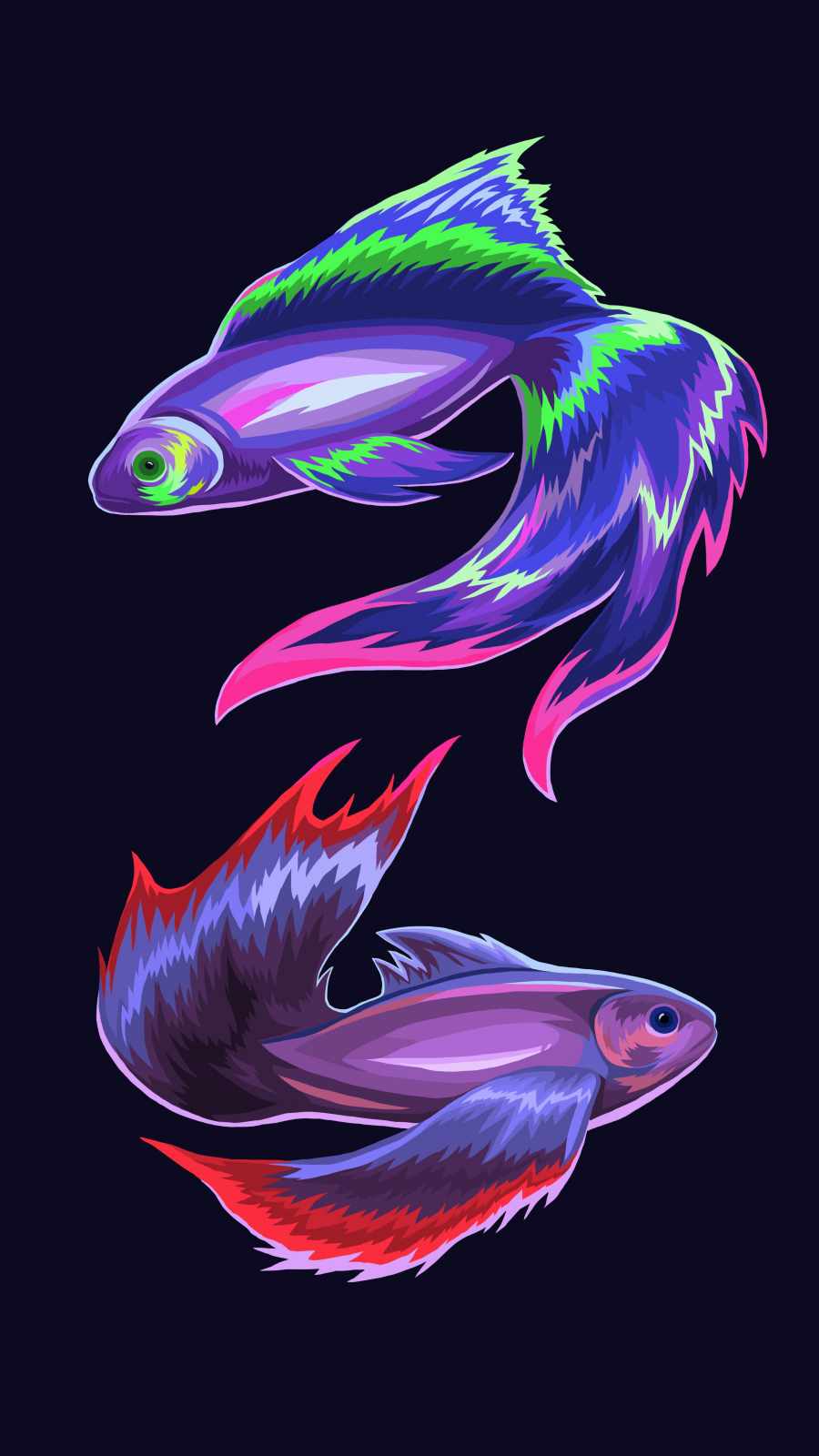 Fish Art iPhone Wallpaper
