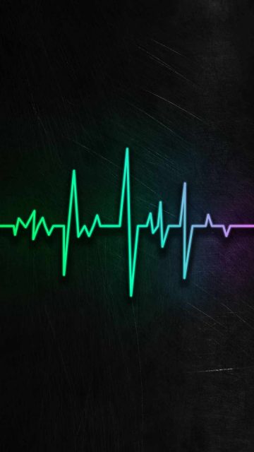 Heartbeat Neon iPhone Wallpaper