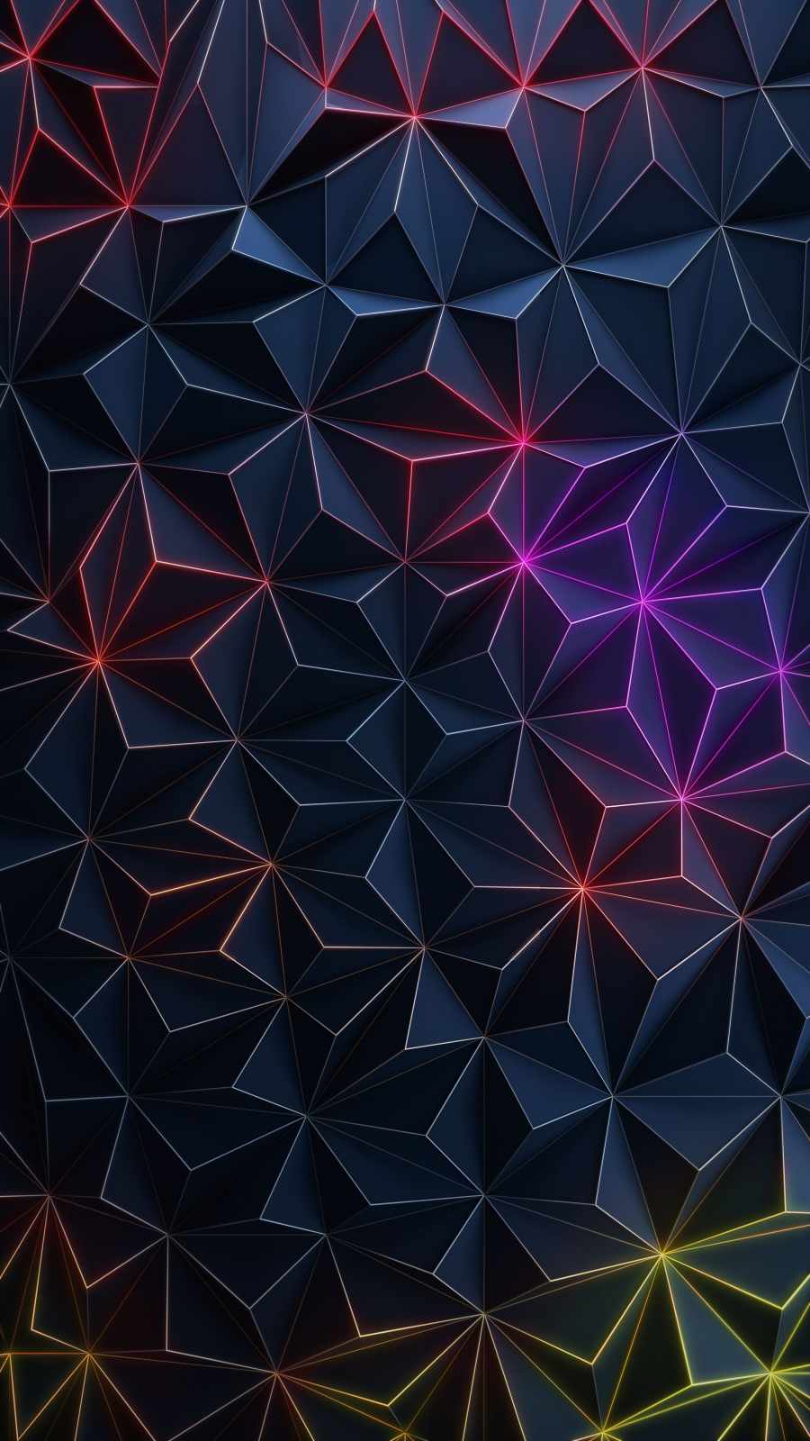 Neon Geometric iPhone Wallpaper