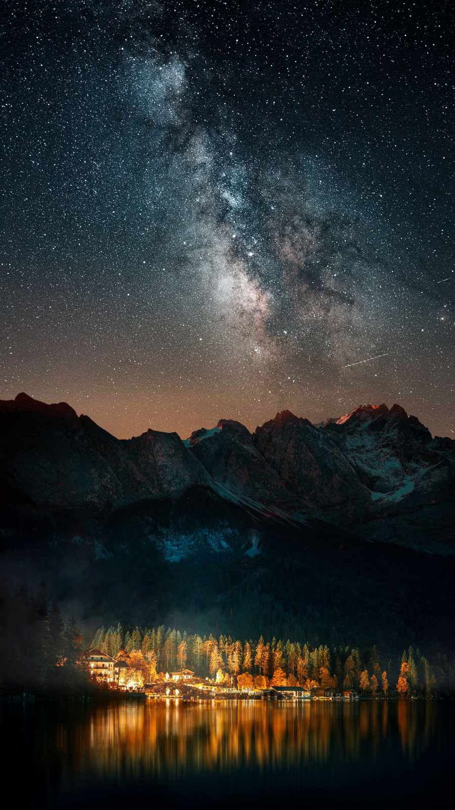 Night Mountain Space View