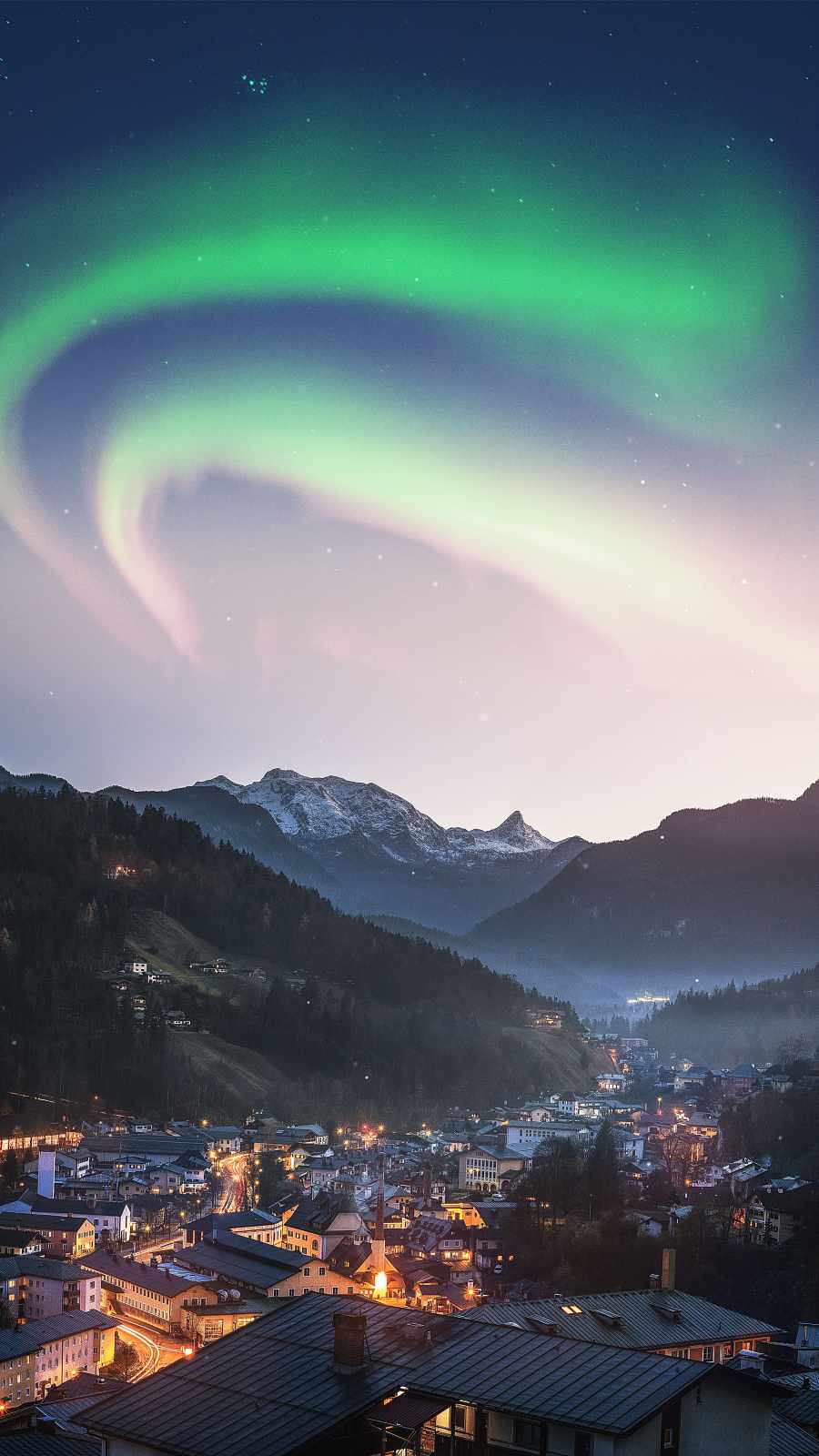 Northern Lights Village - IPhone Wallpapers : iPhone Wallpapers
