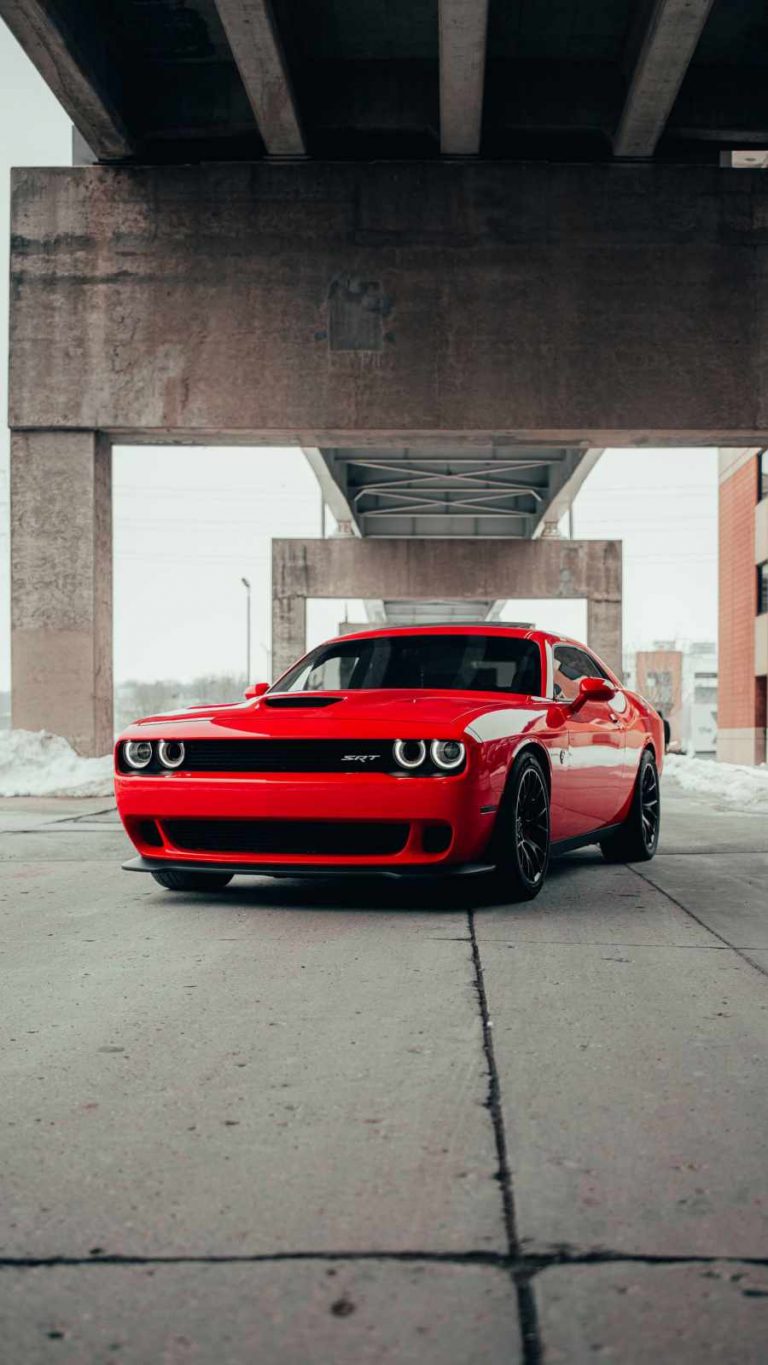 Red Dodge Challenger - iPhone Wallpapers