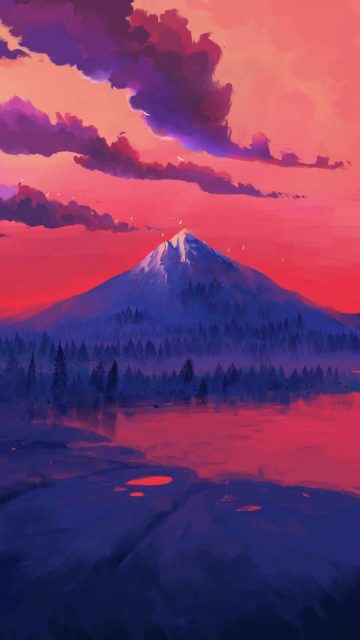 Red Lake iPhone Wallpaper