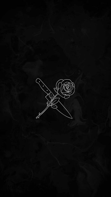 Rose and Knife iPhone Wallpaper