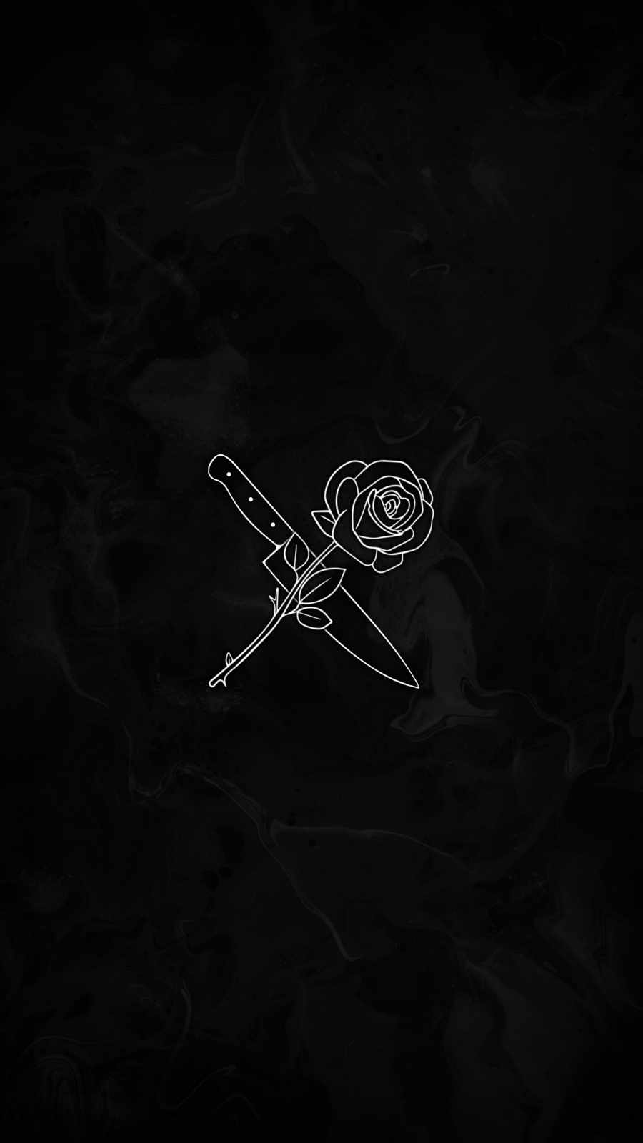 Rose and Knife iPhone Wallpaper