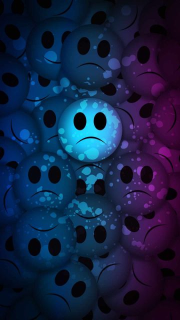 Sad Faces iPhone Wallpaper