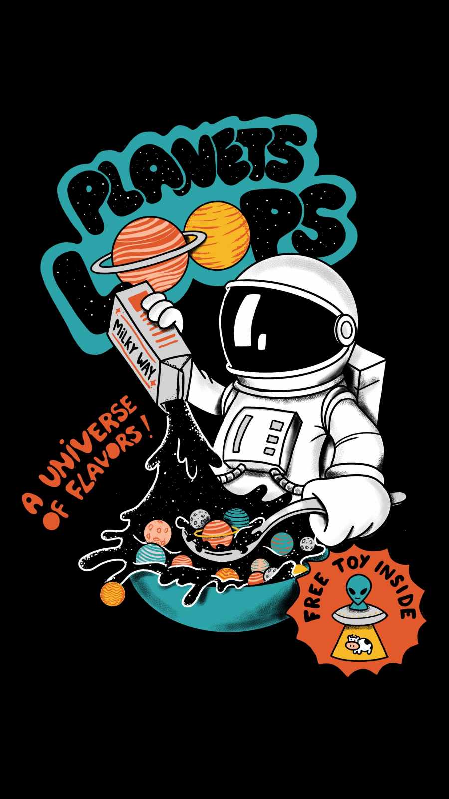 Space Cereal iPhone Wallpaper