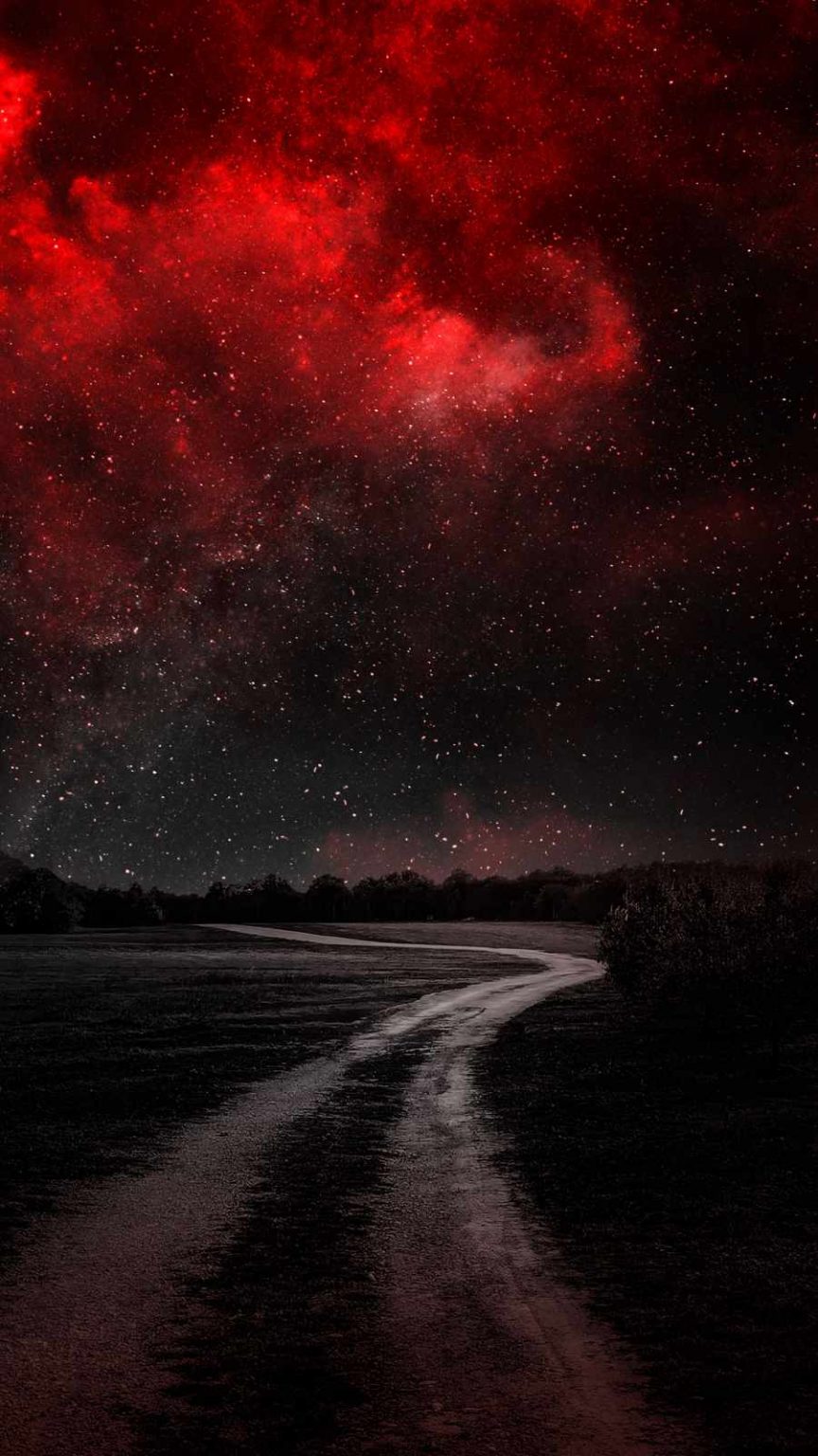 Starry Night Red Nebula Iphone Wallpapers 5528