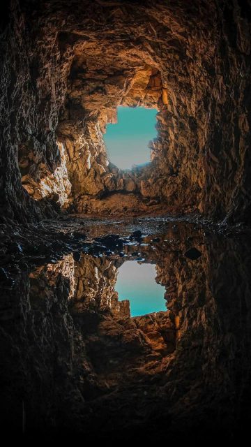Stone Cave iPhone Wallpaper