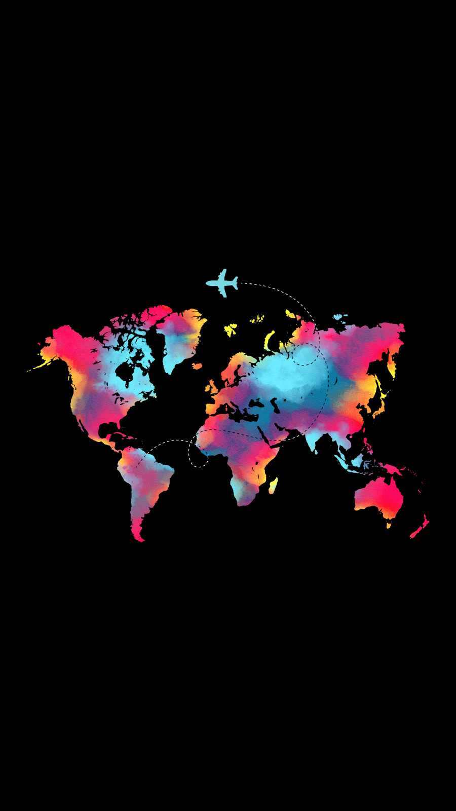 World Map iPhone Wallpaper