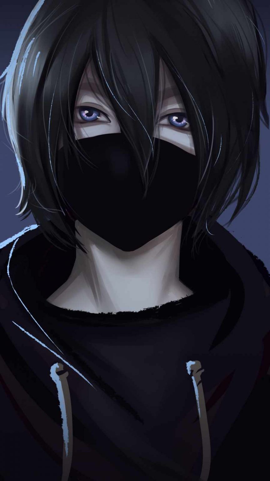 Anime Boy Masked - iPhone Wallpapers