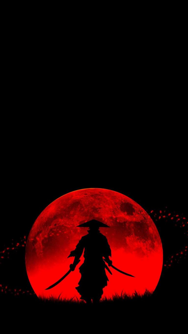 Blood Moon Samurai - iPhone Wallpapers