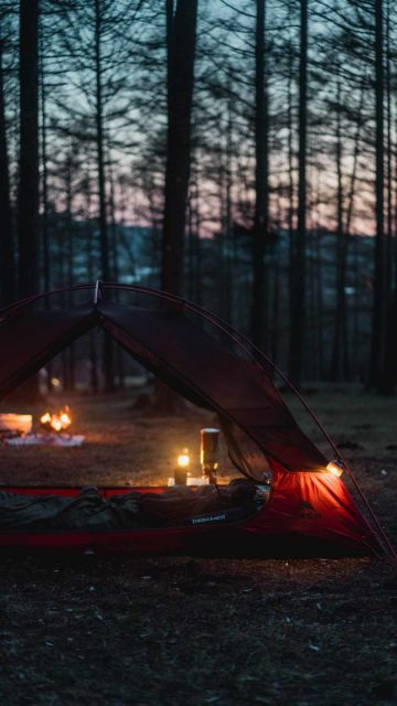 Camping Tent iPhone Wallpaper