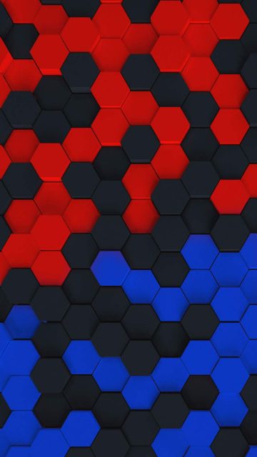 Color Hexagons iPhone Wallpaper