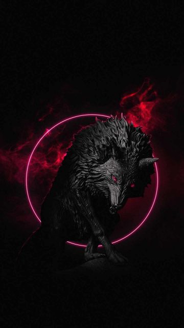 Dark Wolf iPhone Wallpaper