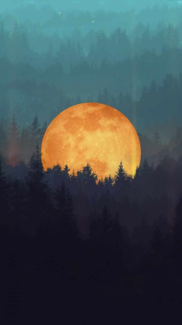 Forest Moon iPhone Wallpaper