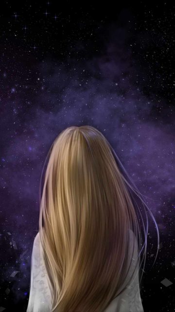 Galactic Girl iPhone Wallpaper