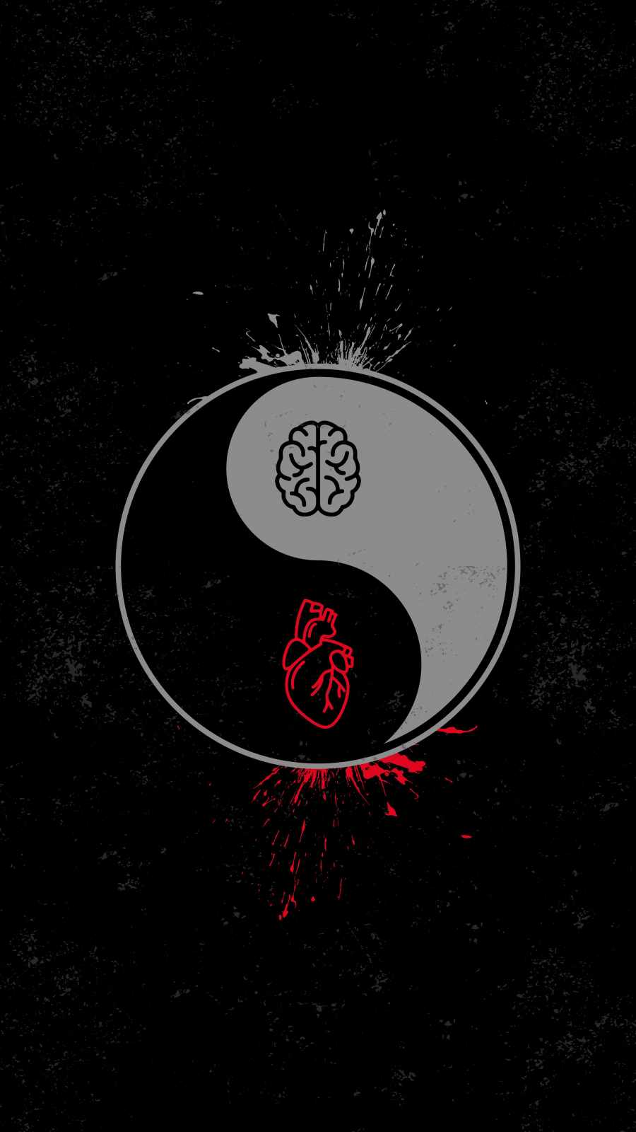 Heart vs Brain Yin Yang