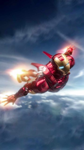 Iron Man Flying iPhone Wallpaper