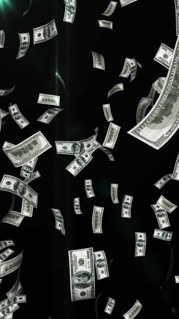 Money Fall iPhone Wallpaper