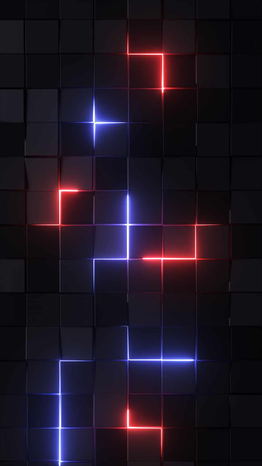 Neon Blocks iPhone Wallpaper