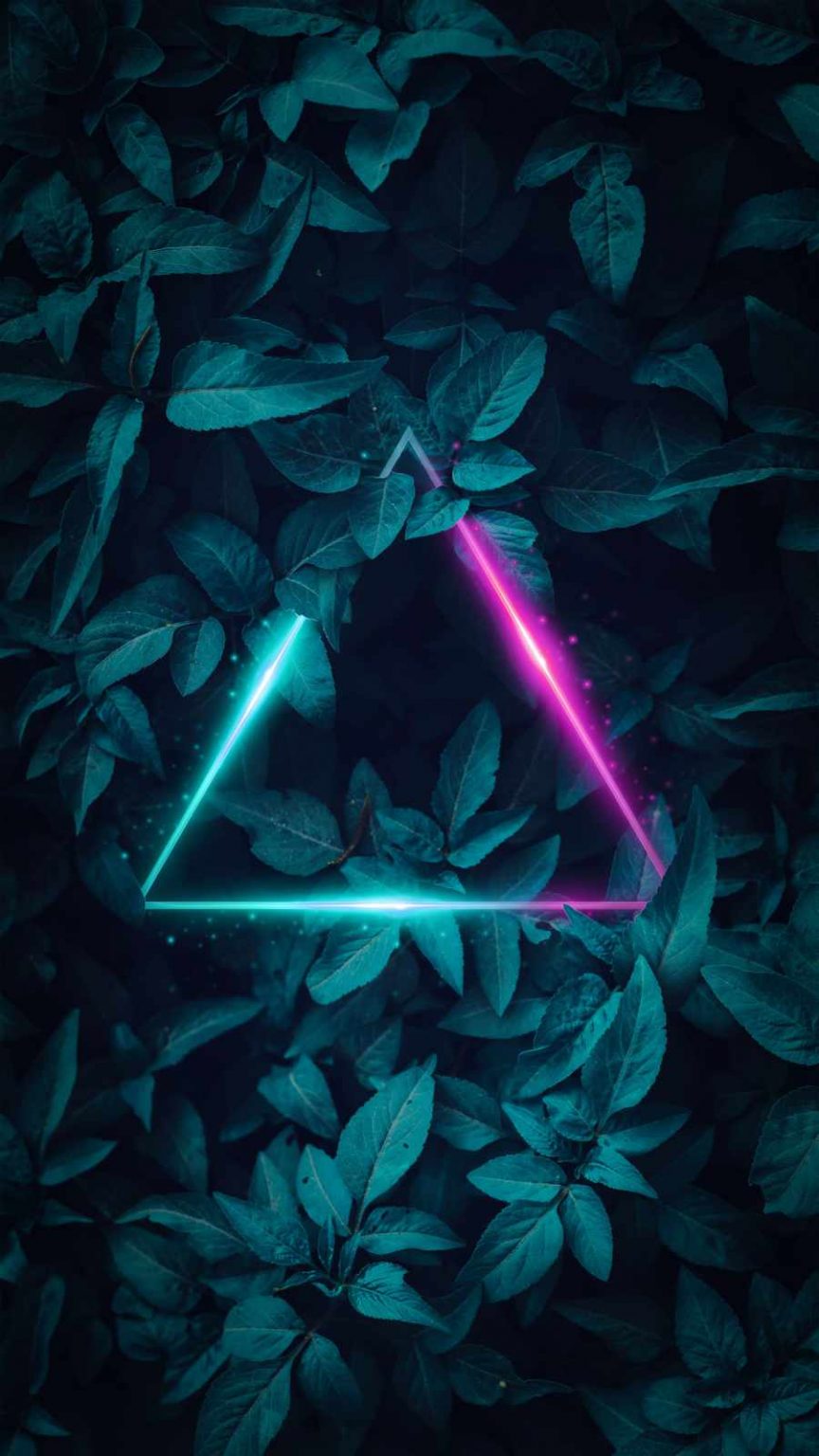 Neon Foliage Triangle - IPhone Wallpapers : iPhone Wallpapers