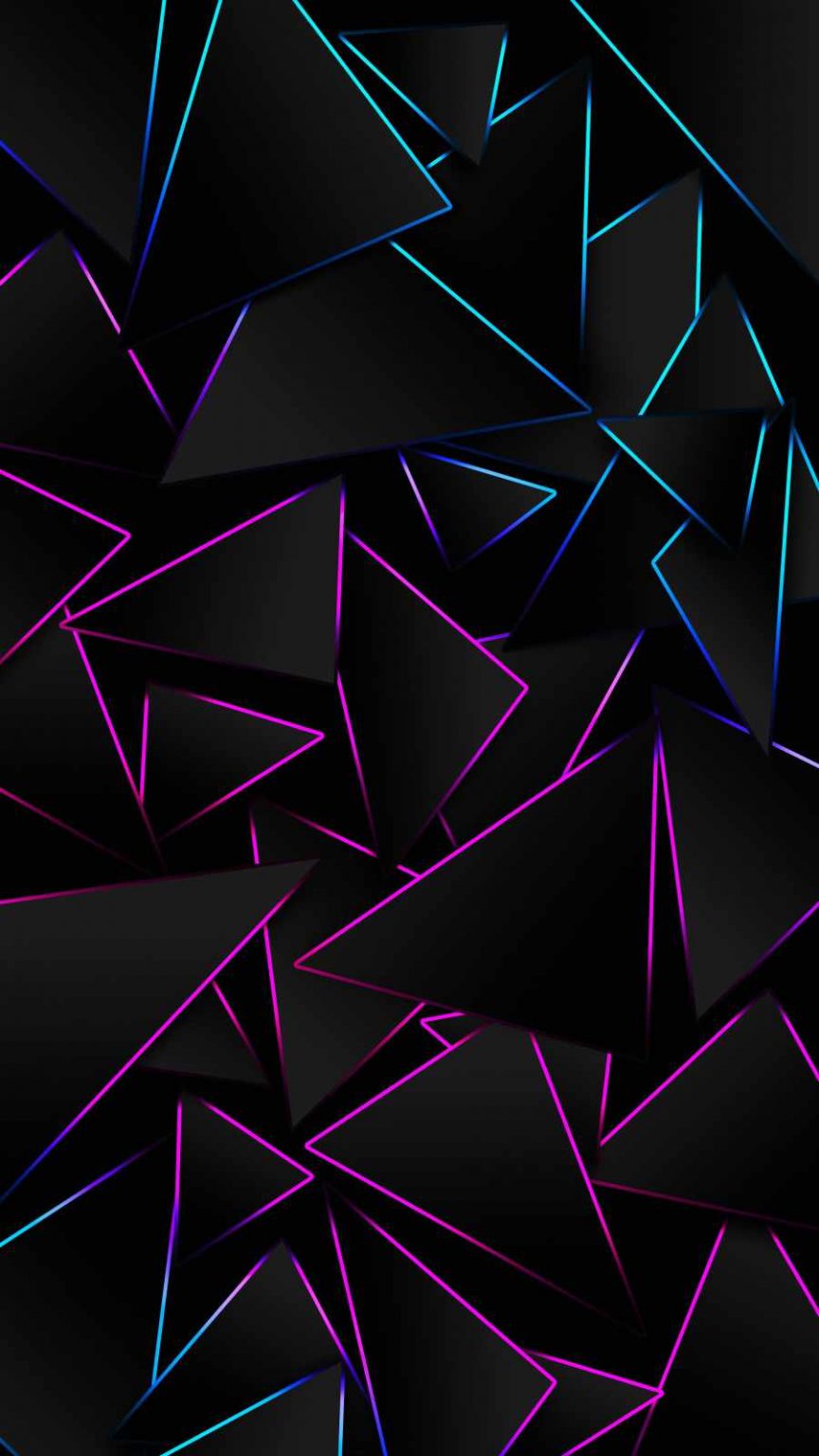 Neon Geometric Art iPhone Wallpaper - iPhone Wallpapers