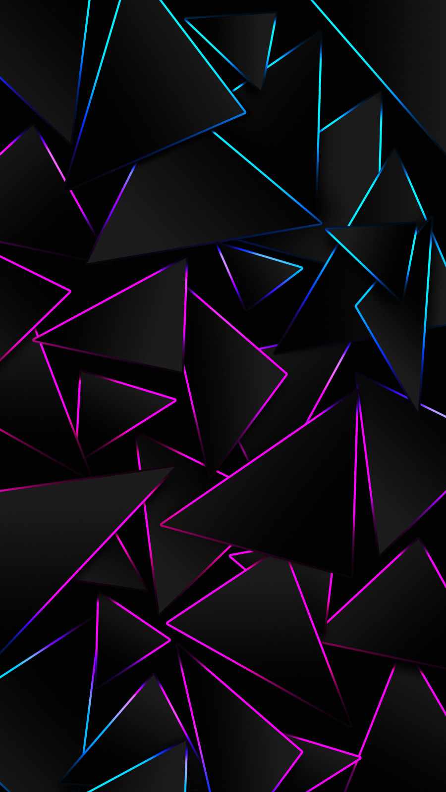 Neon Geometric Art iPhone Wallpaper