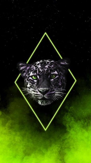 Neon Jaguar iPhone Wallpaper