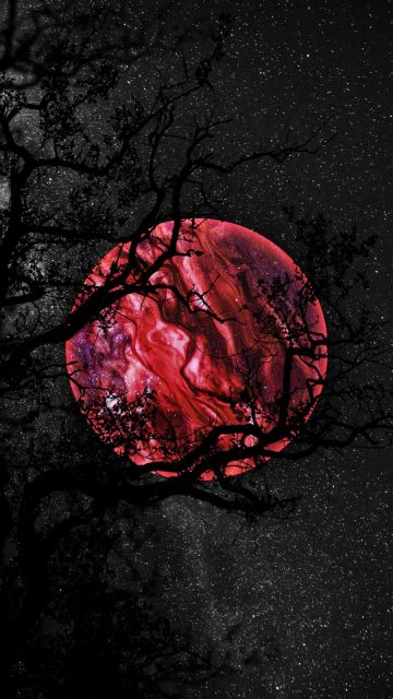 Red Moon iPhone Wallpaper