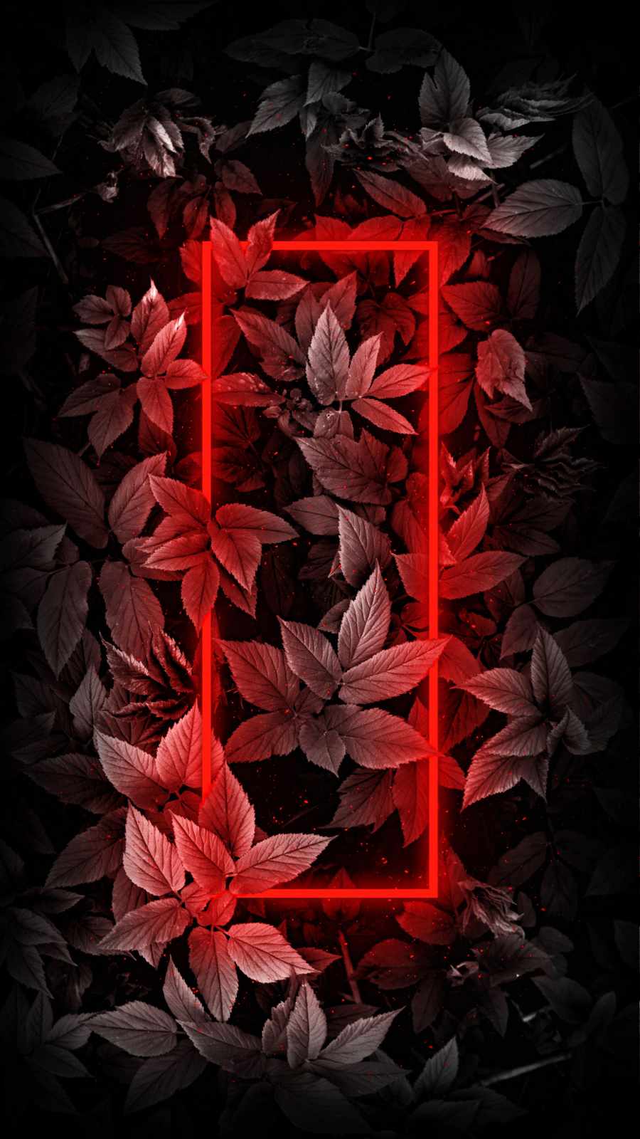 Red Neon Foliage Nature