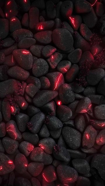 Red Neon Stones iPhone Wallpaper